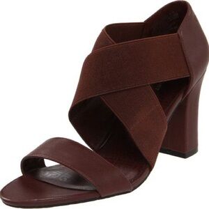 Rockport Womens Brown Leather High Heel Sandals 6.5